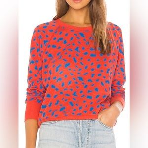SUNDRY red leopard print sweatshirt